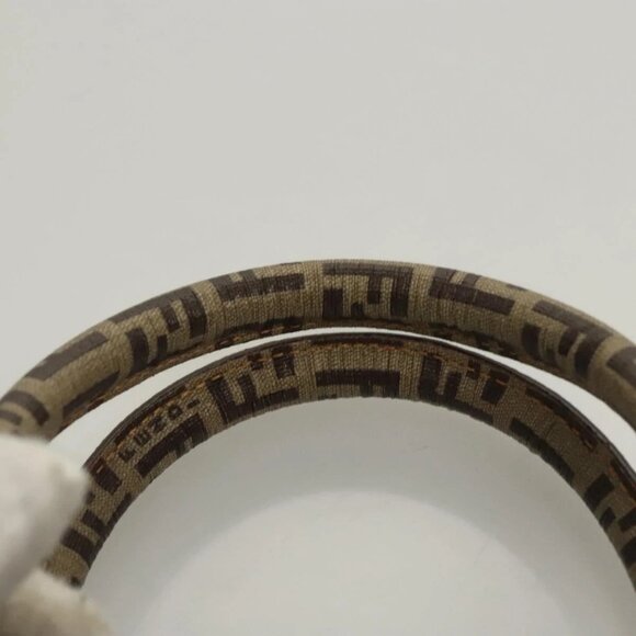 FENDI Zucca Canvas Zucchino Canvas Hand Bag 2way Brown Black beige - Picture 8 of 16